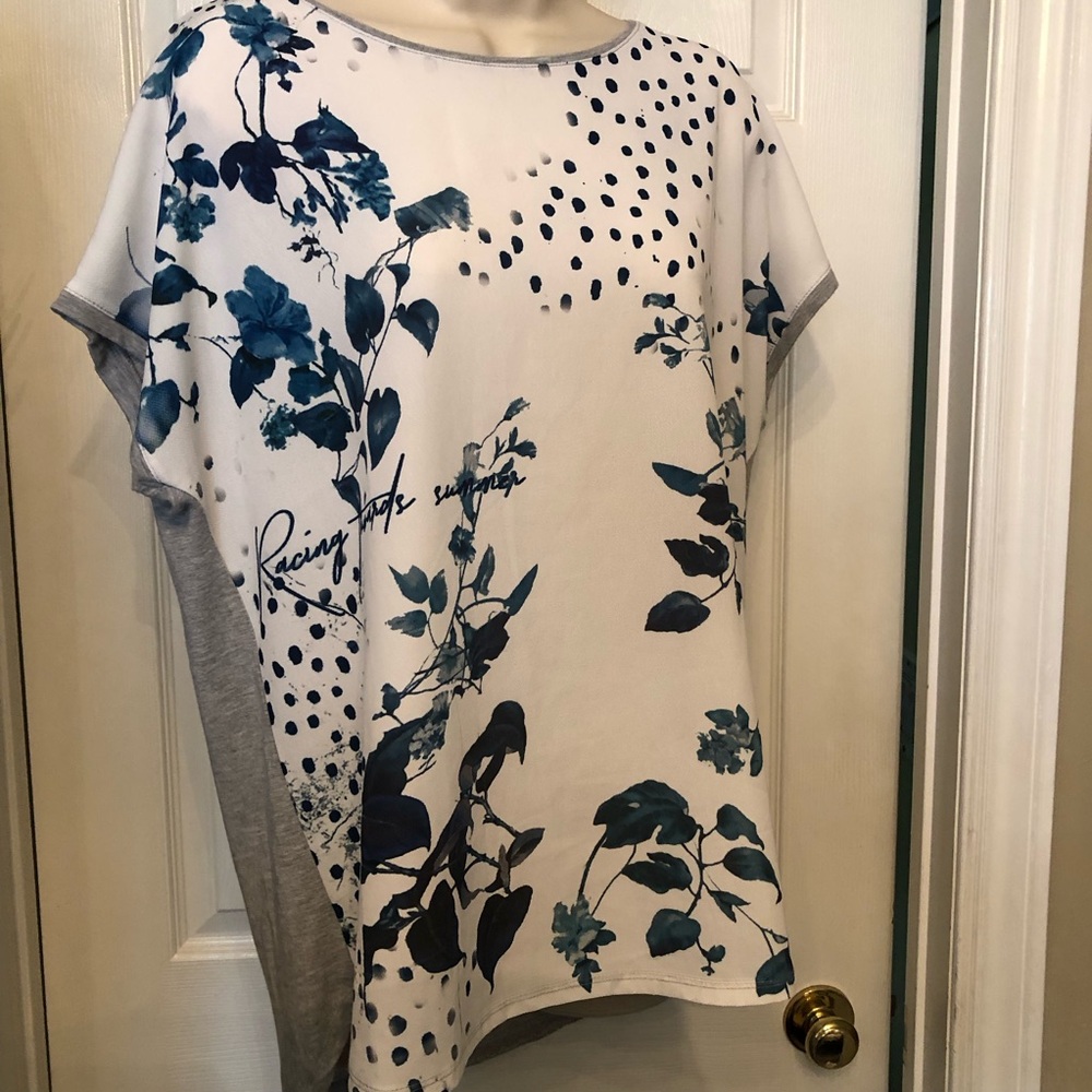 Soya concept Blue Watercolour T-Shirt Size XL